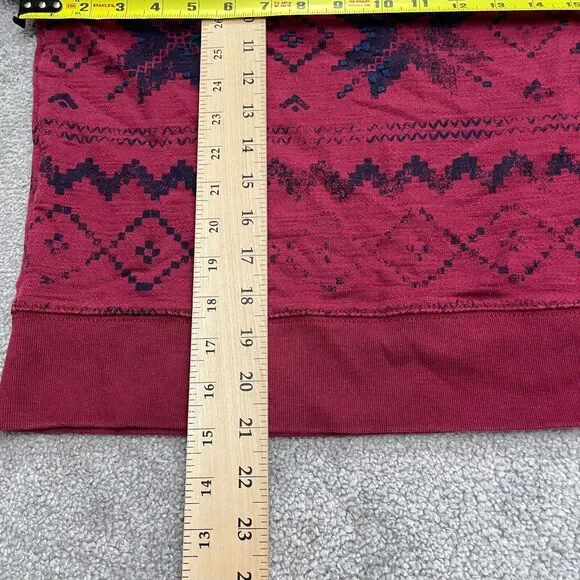 J.Crew Vintage Pullover Sweatshirt Womens Small Geometric Red Holiday Christmas - Picture 6 of 8